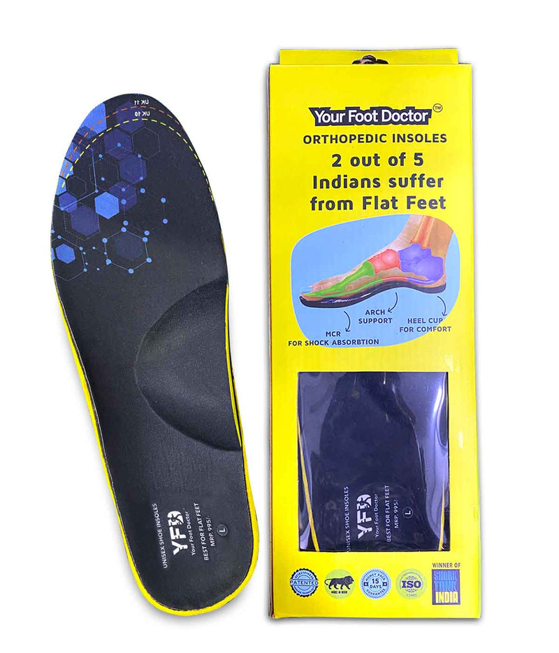 Ortho Flat Feet brown back Strap Sandal & Unisex Flat Feet Shoe Insole With Medial Arch Support