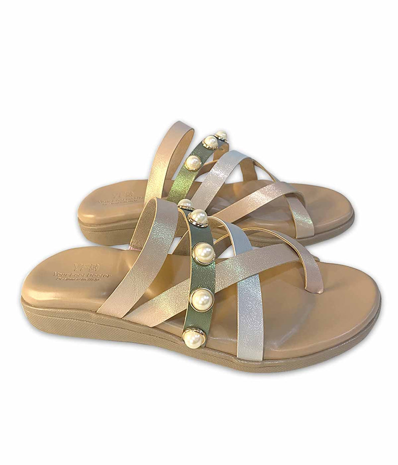 Ortho Flat Feet Multicolor Strap Sandal With Medial Arch Support